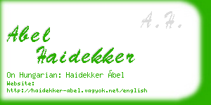 abel haidekker business card