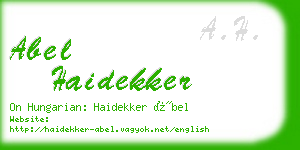abel haidekker business card